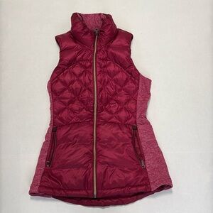 Lululemon Down For A Run Puffer Vest Women's 4 Red Goose Down Full Zip